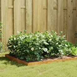 Online Højbed i cortenstål - Holdbart og dekorativt | Størrelse: 100x100x18,5 cm Plantningsbænke