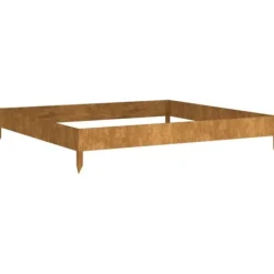Online Højbed i cortenstål - Holdbart og dekorativt | Størrelse: 100x100x18,5 cm Plantningsbænke