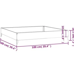 Online Højbed i cortenstål - Holdbart og dekorativt | Størrelse: 100x100x18,5 cm Plantningsbænke