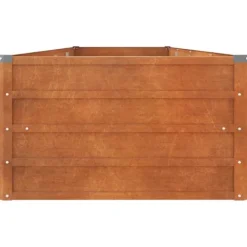 Plantningsbænke^Højbed i cortenstål - Holdbart og rustikt design | Størrelse: 320x80x45 cm | Farve: Rustfarvet