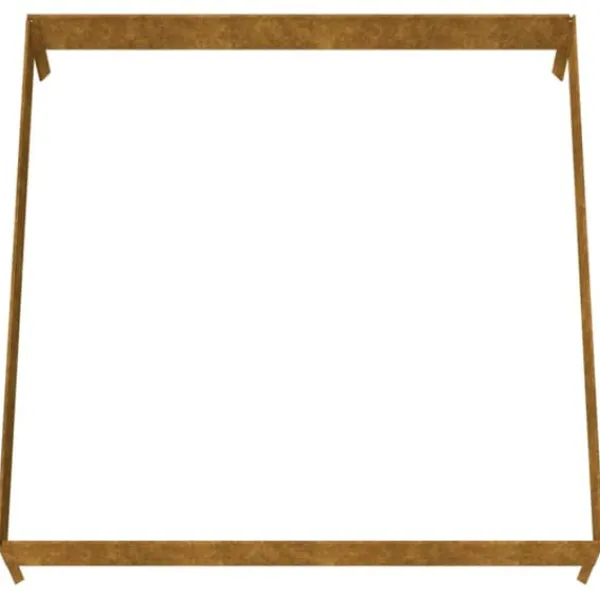 Krukker & Plantebeholdere^Højbed i cortenstål - Udsmykning til have, altan eller terrasse | Størrelse: 100x100x26 cm