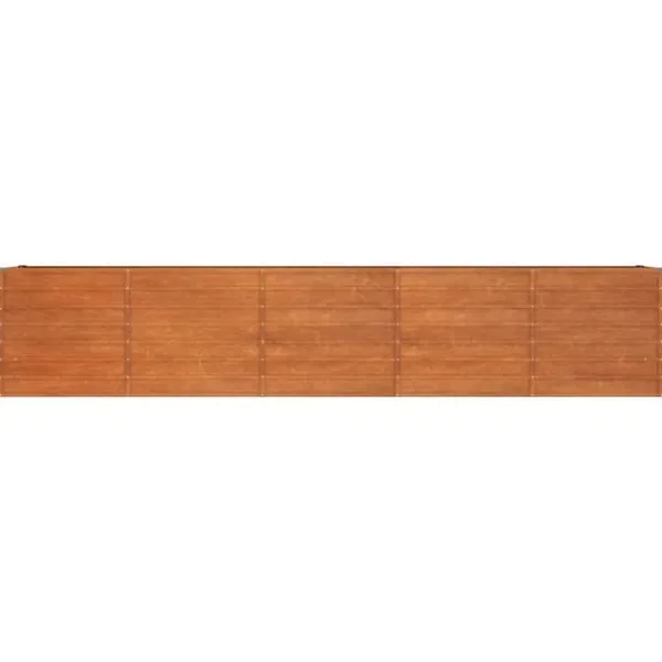 Plantningsbænke^Højbed i cortenstål 400x80x77 cm - Rustfarvet | Størrelse: 400x80x77 cm | Farve: Rustfarvet