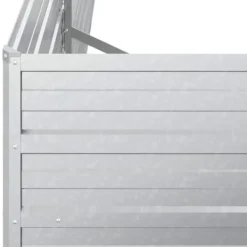 New Højbed i galvaniseret stål - Plantekasse til haven | Størrelse: 160x80x77 cm | Farve: Sølvfarvet Plantningsbænke