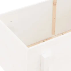 Online Højbed i massiv fyrretræ - Plantekasse til have | Størrelse: 101x50x57 cm | Farve: Hvid Plantningsbænke