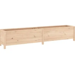 Clearance Højbed i massivt fyrretræ - Plantkasse til have | Størrelse: 199,5x40x39 cm Plantningsbænke