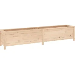 Clearance Højbed i massivt fyrretræ - Plantkasse til have | Størrelse: 199,5x40x39 cm Plantningsbænke