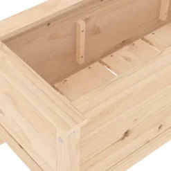 Clearance Højbed i massivt fyrretræ - Plantkasse til have | Størrelse: 199,5x40x39 cm Plantningsbænke