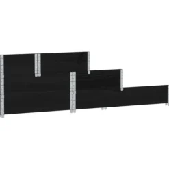 Plantningsbænke^Højbed i massivt fyrretræ - 3 niveauer | Størrelse: 120x80 cm | Farve: Sort