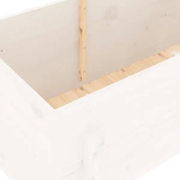 Plantningsbænke^Højbed i massivt fyrretræ - Plantekasse til haven | Mål: 160x50x57 cm | Farve: Hvid