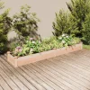 Online Højbed i massivt fyrretræ med foring - Plantekasse | Størrelse: 240x45x25 cm Plantningsbænke