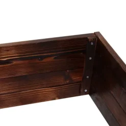 Hot Højbed i massivt træ 60x60x23 cm, mørkebrun – plantekasse/urtebed Plantningsbænke