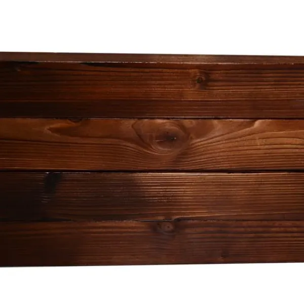 Plantningsbænke^Højbed i massivt træ 60x60x23 cm, mørkebrun – plantekasse/urtebed