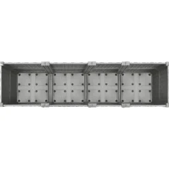 Krukker & Plantebeholdere^Højbed i polypropylen 160x40x38 cm - Slidstærkt rattanlook | Farve: Grå | Størrelse: 160x40x38 cm