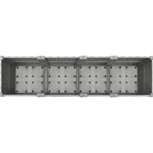 Krukker & Plantebeholdere^Højbed i polypropylen 160x40x38 cm - Slidstærkt rattanlook | Farve: Grå | Størrelse: 160x40x38 cm