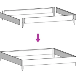 Online Højbed i rustfrit stål - Perfekt til planter & blomster | Størrelse: 100x100x26 cm Krukker & Plantebeholdere
