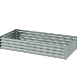 Hot Højbed i stål 180x90x30 cm med beskyttelseskant, vejrbestandig – altan/have Plantningsbænke