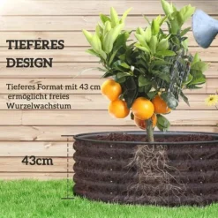 Hot Højbed i stål 120x120x43 cm, stabelbar/modulær – have & altan Plantningsbænke