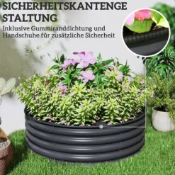 Hot Højbed i stål 120x120x43 cm, stabelbar/modulær – have & altan Plantningsbænke
