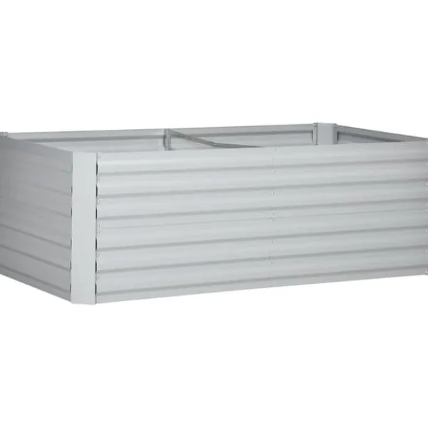 Plantningsbænke^Højbed i stål 180x90x60 cm, stabelbar/sammenkoblingsbar – blomster & planter