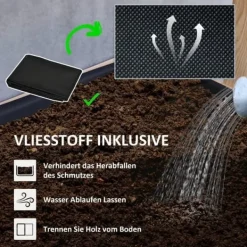 Plantningsbænke^Højbed i træ 4 niveauer med drænhuller 88,5x45x140 cm – altan & have