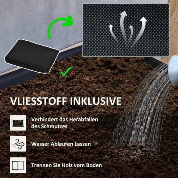 Plantningsbænke^Højbed i træ 4 niveauer med drænhuller 88,5x45x140 cm – altan & have