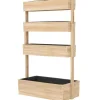 Best Højbed i træ 4 niveauer med drænhuller 88,5x45x140 cm – altan & have Plantningsbænke