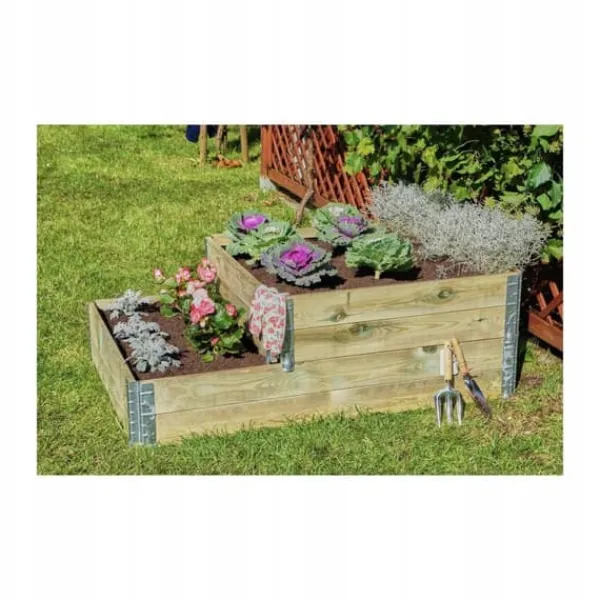 Plantningsbænke^Højbed i træ 120x80x20