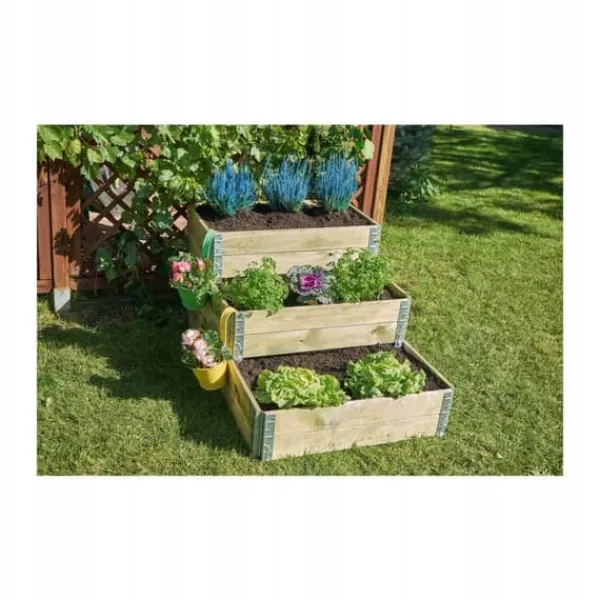 Plantningsbænke^Højbed i træ 120x80x20