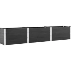 Højbed i WPC - Moderne plantekasse | Størrelse: 300x50x54 cm | Farve: Grå Plantningsbænke