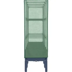 Drivhus^Højbed med drivhusovertræk - Rattan-look | Størrelse: 160x40x140 cm