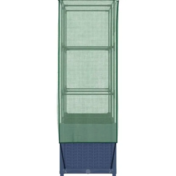 Hot Højbed med drivhusovertræk 80x40x138 cm - Rattan-look | Størrelse: 80x40x138 cm Drivhus