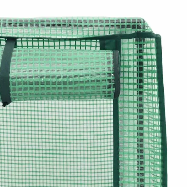 Drivhus^Højbed med drivhusovertræk 40x40x139 cm - Rattan-look | Størrelse: 40x40x139 cm