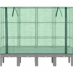 Hot Højbed med drivhusovertræk - Robust rattan-look | Størrelse: 160x40x140 cm Drivhus