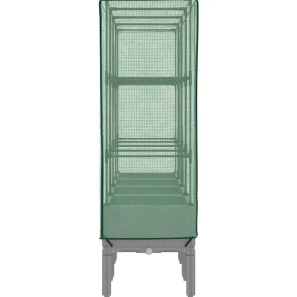 Hot Højbed med drivhusovertræk - Robust rattan-look | Størrelse: 160x40x140 cm Drivhus