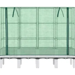 Discount Højbed med drivhusovertræk - Rattan-look | Størrelse: 160x40x140 cm Plantestativer