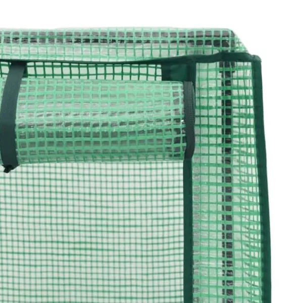 Drivhus^Højbed med drivhusovertræk - Rattan-look | Størrelse: 120x40x140 cm