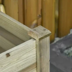 Online Højbed med hylde 91x51x76 cm, træ, grøn – med drænhuller Plantningsbænke