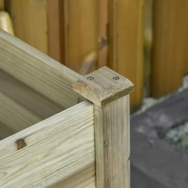 Højbed med hylde 91x51x76 cm, træ, grøn – med drænhuller Plantningsbænke