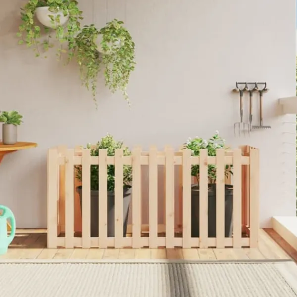 Online Højbed med stakitdesign i massivt fyrretræ | Størrelse: 150x50x70 cm Plantningsbænke