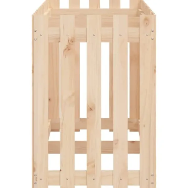 Online Højbed med stakitdesign i massivt fyrretræ | Størrelse: 150x50x70 cm Plantningsbænke
