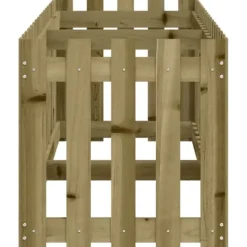 Plantningsbænke^Højbed med stakitdesign i imprægneret fyrretræ | Størrelse: 200x50x50 cm