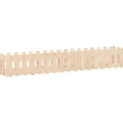 Plantningsbænke^Højbed med stakitdesign i massivt fyrretræ | Størrelse: 200x30x30 cm