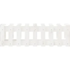 Plantningsbænke^Højbed med stakitdesign i massivt fyrretræ | Størrelse: 100x30x30 cm | Farve: Hvid