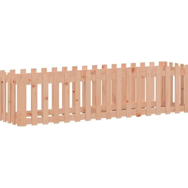Plantningsbænke^Højbed med stakitdesign i massivt douglasgran | Størrelse: 200x50x50 cm