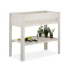 Plantningsbænke^Højbed plantekasse, 80x88x44 cm, Hvid