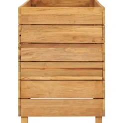 Hot Højbed 100x40x55 cm genanvendt teaktræ og stål - Højbed - Højbede - Home & Living Krukker & Plantebeholdere