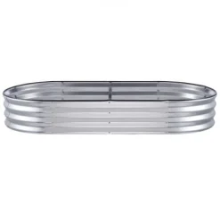 Best Højbeds plantekasse, 182,5x92,5x28 cm, Sølv, Metal Plantningsbænke
