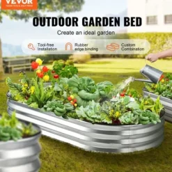 Best Højbeds plantekasse, 182,5x92,5x28 cm, Sølv, Metal Plantningsbænke