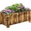Plantningsbænke^Højbedsplantekasse, 78x35x30 cm, Natur