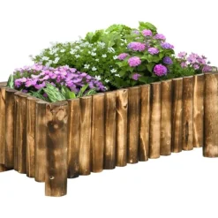 Plantningsbænke^Højbedsplantekasse, 78x35x30 cm, Natur